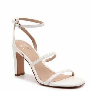 Aliciana White Snake Print Sandal